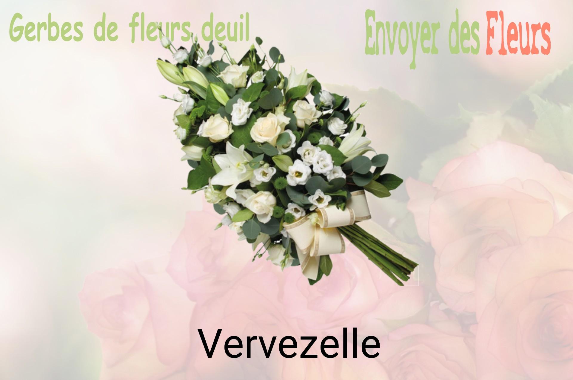 Gerbe de fleurs de deuil livrée à Vervezelle